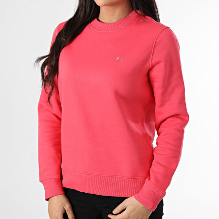Tommy Jeans - Sweat Crewneck Femme Flag Crew 9959 Rose Fushia