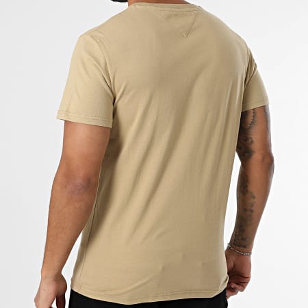 Tommy Jeans - Tee Shirt Slim Essential Flag 0740 Beige