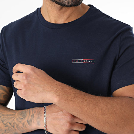 Tommy Jeans - Lot De 2 Tee Shirts 1344 Blanc Bleu Marine