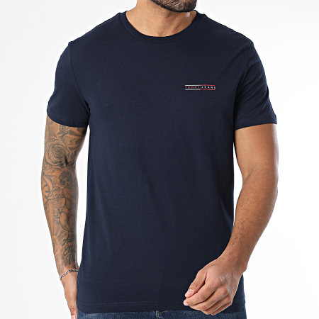 Tommy Jeans - Lot De 2 Tee Shirts 1344 Blanc Bleu Marine