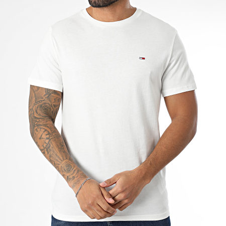 Tommy Jeans - Lot De 2 Tee Shirts 1344 Blanc Bleu Marine
