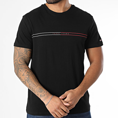 Tommy Jeans - Lot De 2 Tee Shirts Entry Graphic 1902 Noir Gris Chiné