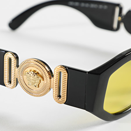 Versace - Lunettes De Soleil 0VE4361 Noir Doré Jaune