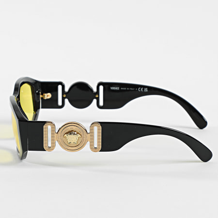 Versace - Lunettes De Soleil 0VE4361 Noir Doré Jaune