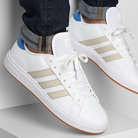 adidas gazelle silver green womens adidas - Grand Court Base 2.0 Ftwwht/Cblack/Ftwwht - Shoes - White - EU 43 1/3