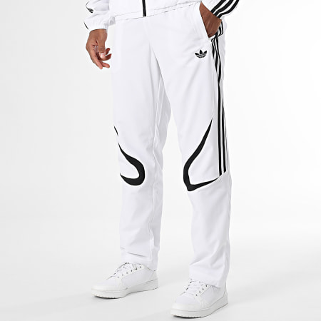 Adidas Originals - Ensemble De Survetement A Bandes Teamgeist JP1116 JP1119 Blanc Noir