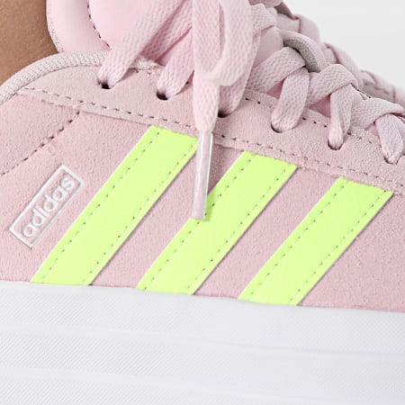 Adidas Sportswear - Baskets Femme VL Court Bold J JI1017 Clear Pink Hi-Res Yellow Footwear White
