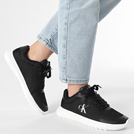 Calvin Klein - Baskets Femme 3 Eva Runner Mesh 1750 Black Bright White