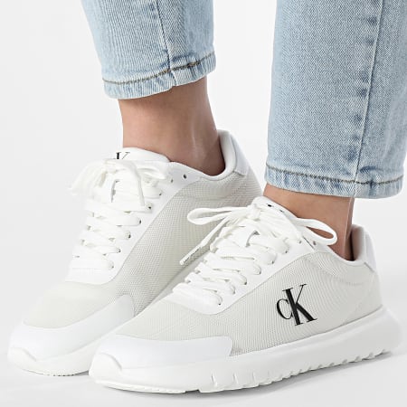 Calvin Klein - Baskets Femme 3 Eva Runner Mesh 1750 Triple Bright White