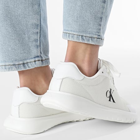 Calvin Klein - Baskets Femme 3 Eva Runner Mesh 1750 Triple Bright White