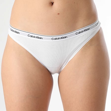 Calvin Klein - Lot De 3 Culottes Femme QD5207E Blanc Rouge Gris Chiné