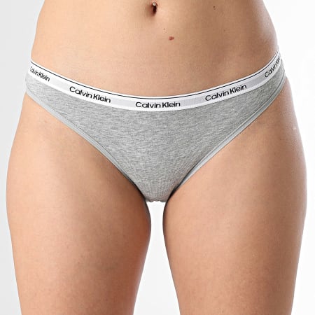 Calvin Klein - Lot De 3 Culottes Femme QD5207E Blanc Rouge Gris Chiné