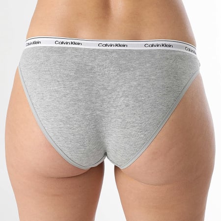 Calvin Klein - Lot De 3 Culottes Femme QD5207E Blanc Rouge Gris Chiné