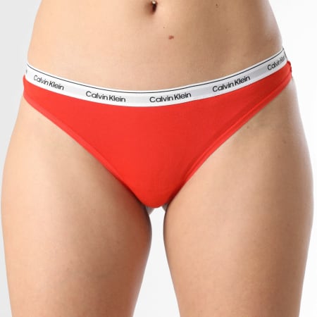 Calvin Klein - Set van 3 damesstrings QD5209E Wit Rood Heide Grijs