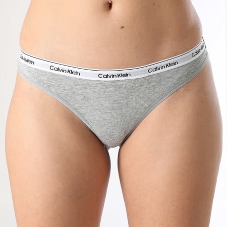 Calvin Klein - Set van 3 damesstrings QD5209E Wit Rood Heide Grijs