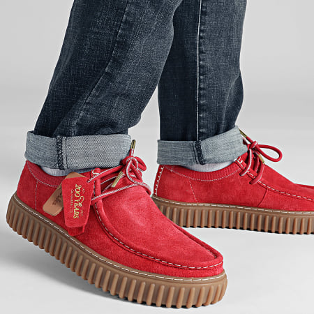 Clarks - Chaussures Torhill Lo Red Suede