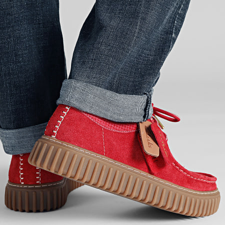 Clarks - Chaussures Torhill Lo Red Suede