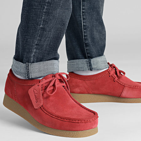 Clarks - Chaussures Wallabee Evo Red Suede