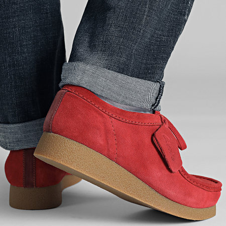 Clarks - Chaussures Wallabee Evo Red Suede
