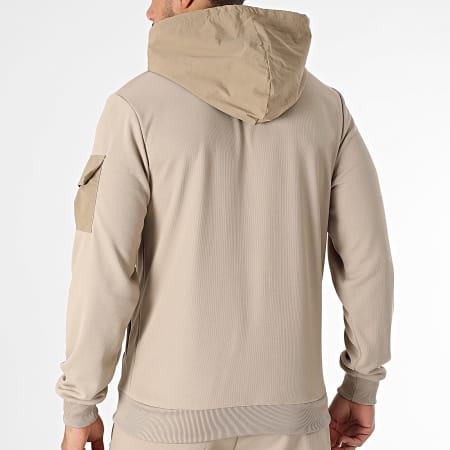 Classic Series - Ensemble Sweat Zippé Capuche Et Pantalon Cargo Beige