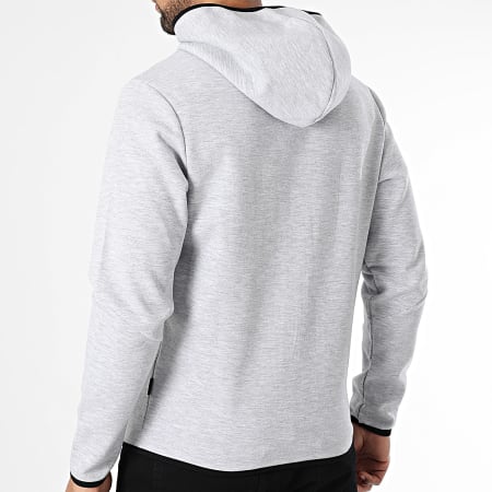 Jack And Jones - Sweat Zippé Capuche Fusion Gris Chiné