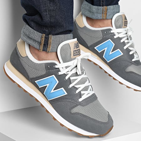 New Balance 500 Gray & Blue Shoes New Balance 500 Classic Grey Blue | eBay main image 2