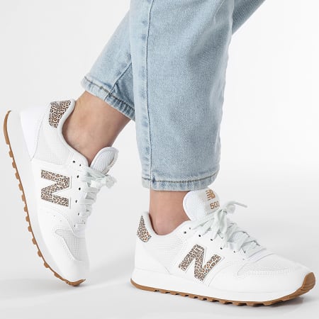 New Balance - Baskets Femme 500 GW500LW2 White Leopard