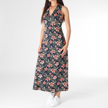 Only - Nova Life Elite Vrouwen Maxi Dress Navy Pink Green Floral