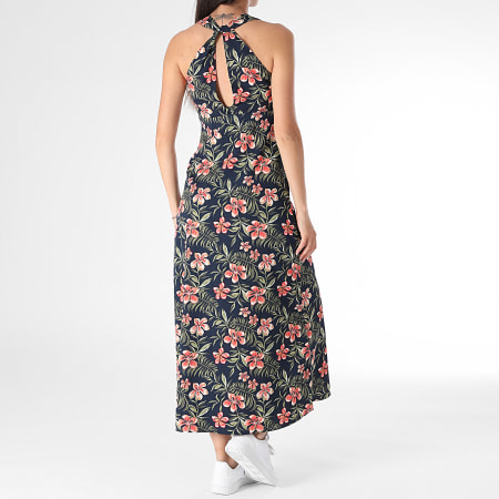 Only - Nova Life Elite Vrouwen Maxi Dress Navy Pink Green Floral