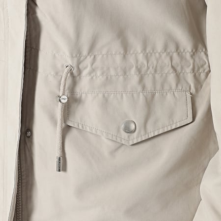 Only - Veste Zippée Capuche Femme Starline Beige