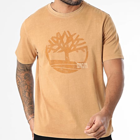 Timberland - Tee Shirt Garment Dye Logo Graphic A5UEK Camel