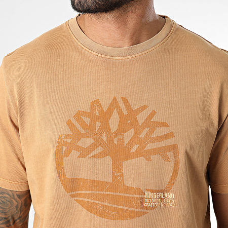 Timberland - Tee Shirt Garment Dye Logo Graphic A5UEK Camel