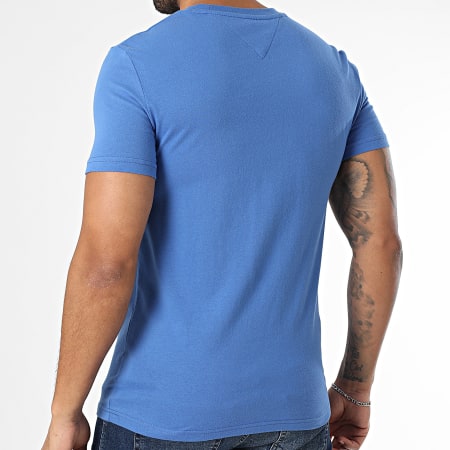 Tommy Jeans - Lot De 2 Tee Shirts Jersey 0687 Blanc Bleu Roi