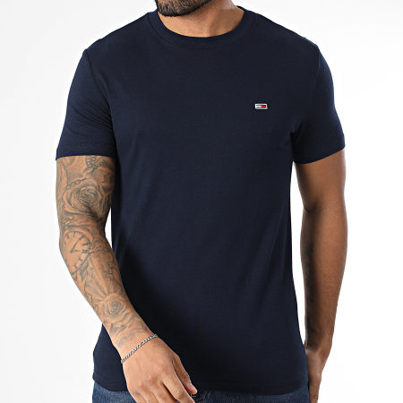 Tommy Jeans - Lot De 2 Tee Shirts Jersey 0687 Gris Chiné Bleu Marine
