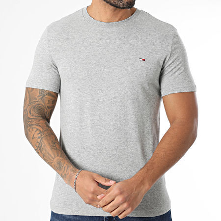 Tommy Jeans - Lot De 2 Tee Shirts Jersey 0687 Gris Chiné Bleu Marine