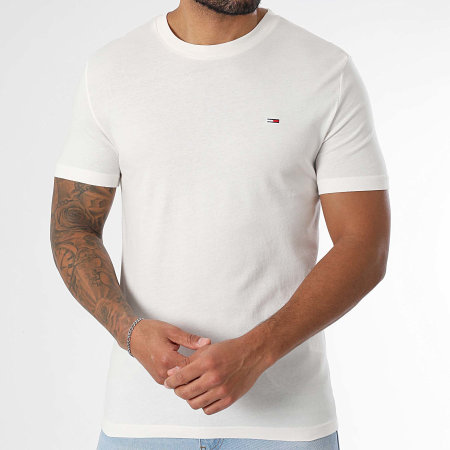 Tommy Jeans - Lote De 2 Camisetas De Punto 0687 Blanco Beige