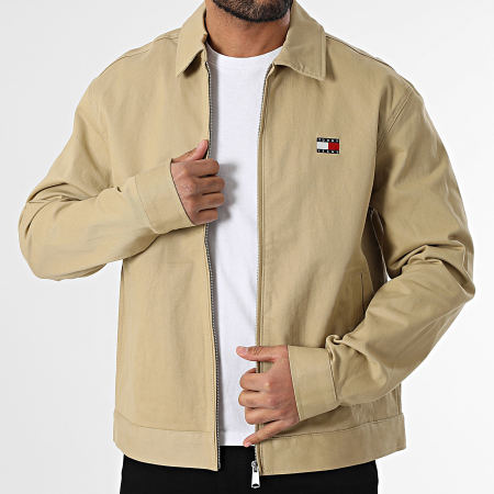 Tommy Jeans - Veste Zippée Reg Cotton 1377 Beige