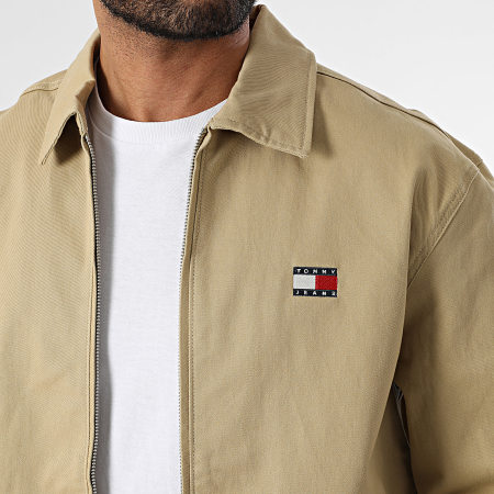 Tommy Jeans - Veste Zippée Reg Cotton 1377 Beige
