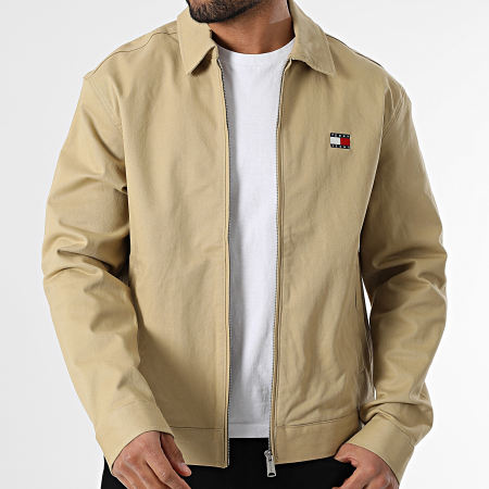 Tommy Jeans - Veste Zippée Reg Cotton 1377 Beige