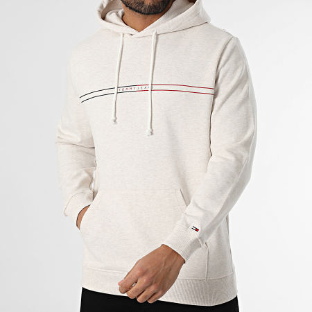 Tommy Jeans - Sweat Capuche Entry Graphic 0847 Beige Chiné