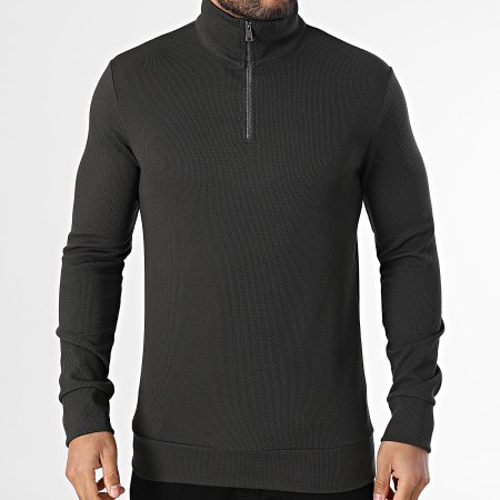 Uniplay - Sweat Col Zippé Gris Anthracite
