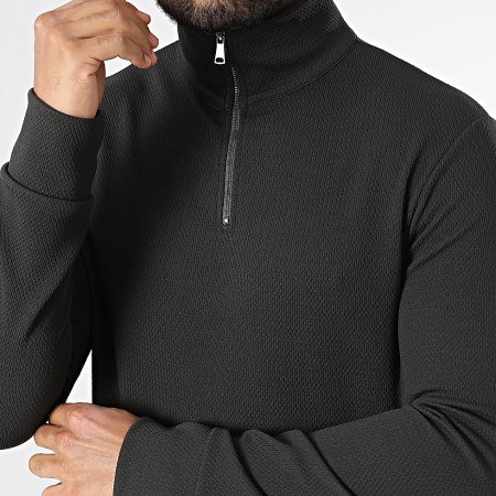 Uniplay - Sweat Col Zippé Gris Anthracite