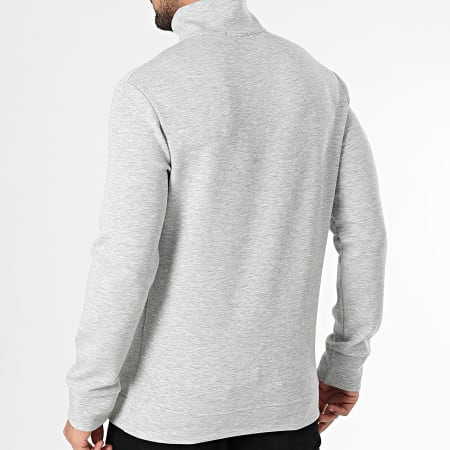 Uniplay - Sweat Col Zippé Gris Chiné