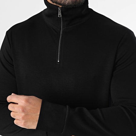 Uniplay - Sweat Col Zippé Noir