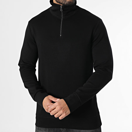 Uniplay - Sweat Col Zippé Noir