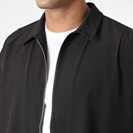 Classic Series - Ensemble Chemise Manches Courtes Zippée Et Pantalon Noir