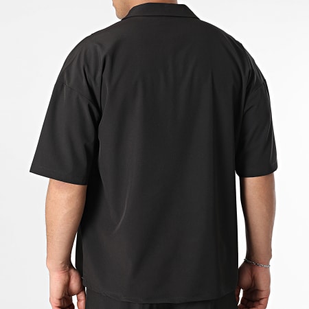 Classic Series - Ensemble Chemise Manches Courtes Zippée Et Pantalon Noir