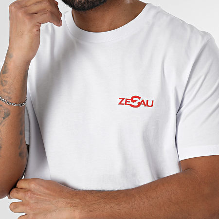 Zesau - Guetto Cardiac Oversize Tee Blanco Rojo