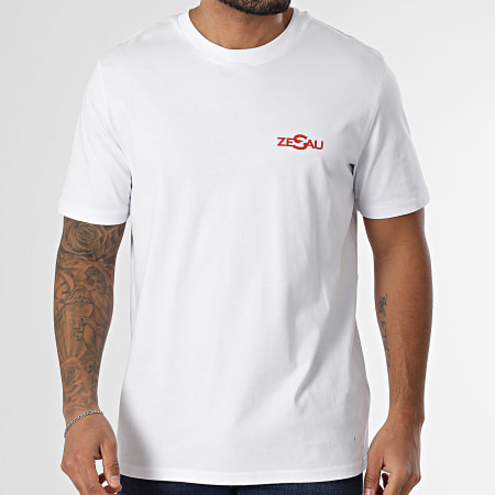 Zesau - Guetto Cardiac Oversize Tee Blanco Rojo