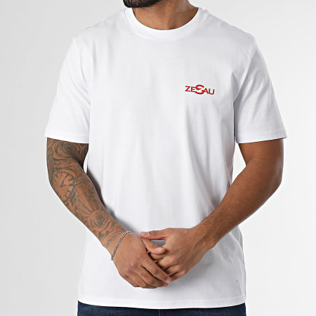 Zesau - Guetto Cardiac Oversize Tee Blanco Rojo
